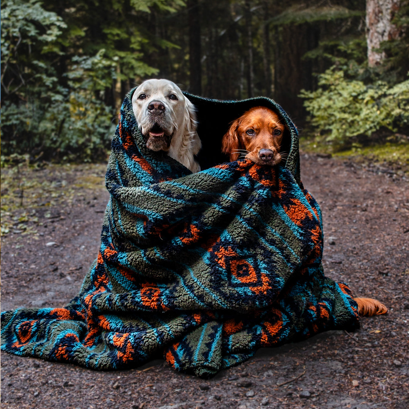 Sherpa Fleece Waterproof Dog Blanket | Small | Navy